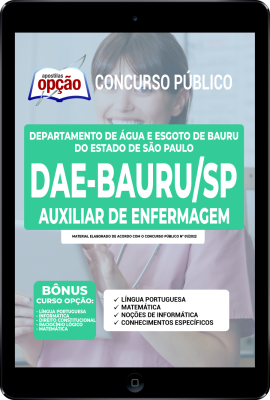 Apostila DAE Bauru - SP em PDF - Auxiliar de Enfermagem