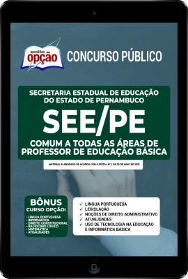 Apostila SEE-PE em PDF - Comum a Todas as Áreas de Professor da Educação Básica