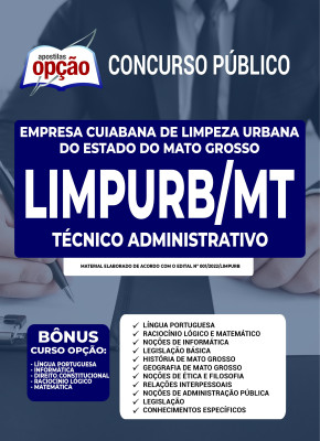 Apostila Limpurb Cuiabá - MT - Técnico Administrativo