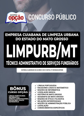 Apostila Limpurb Cuiabá - MT - Técnico Administrativo de Serviços Funerários