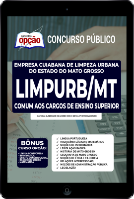 Apostila Limpurb Cuiabá - MT em PDF - Comum aos Cargos de Ensino Superior