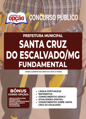 Apostila Prefeitura de Santa Cruz do Escalvado - MG - Fundamental