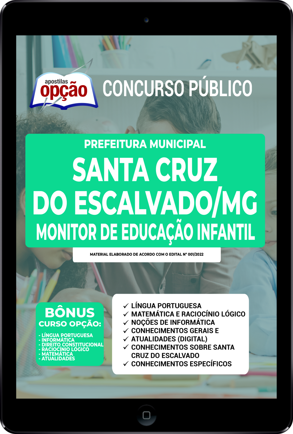Apostila Prefeitura Santa Cruz do Escalvado MG PDF Monitor Ed Infantil 2022