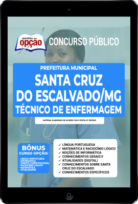 Apostila Prefeitura de Santa Cruz do Escalvado - MG em PDF - Técnico de Enfermagem