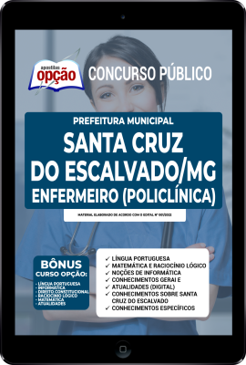 Apostila Prefeitura de Santa Cruz do Escalvado - MG em PDF - Enfermeiro (Policlínica)