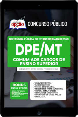 Apostila DPE-MT em PDF - Comum aos Cargos de Ensino Superior