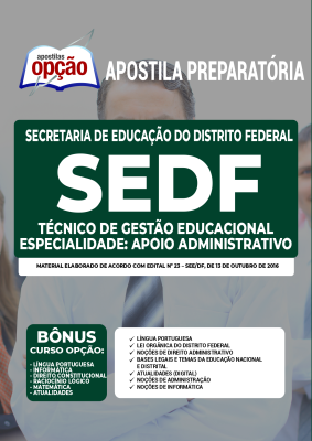 Apostila SEDF - Técnico de Gestão Educacional - Especialidade: Apoio Administrativo