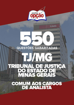 Caderno TJ-MG - Comum aos Cargos de Analista - 550 Questões Gabaritadas