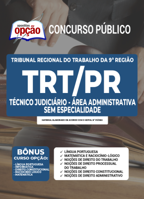 Apostila TRT-PR - Técnico Judiciário - Área Administrativa - Sem Especialidade