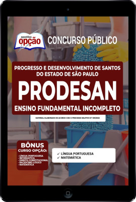 Apostila PRODESAN-SP em PDF - Ensino Fundamental Incompleto