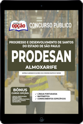 Apostila PRODESAN-SP em PDF - Almoxarife