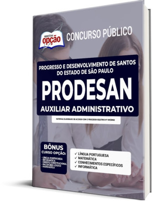 Apostila PRODESAN-SP - Auxiliar Administrativo