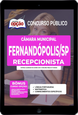 Apostila Câmara de Fernandópolis - SP em PDF - Recepcionista