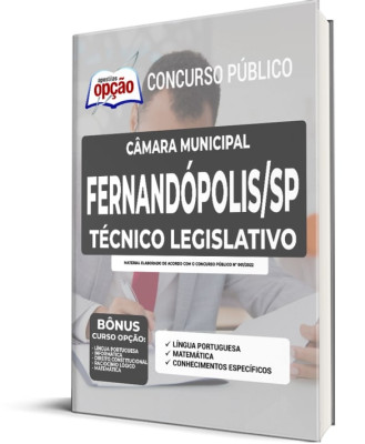 Apostila Câmara de Fernandópolis - SP - Técnico Legislativo