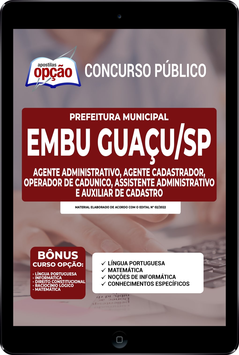 Apostila Prefeitura  Embu Guaçu SP PDF Agente 2022