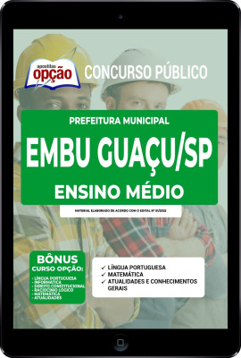 Apostila Prefeitura de Embu Guaçu - SP em PDF - Ensino Médio