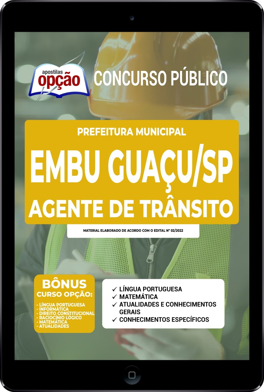 Apostila Prefeitura  Embu Guaçu SP PDF - Agente de Trânsito 2022