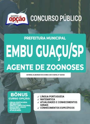 Apostila Prefeitura de Embu Guaçu - SP - Agente de Zoonoses