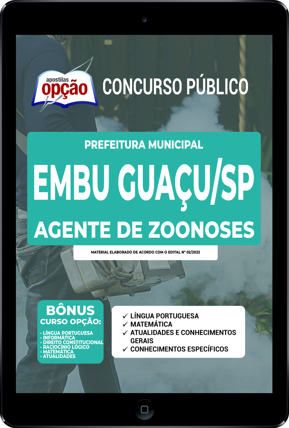 Apostila Prefeitura  Embu Guaçu SP PDF - Agente de Zoonoses 2022