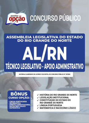 Apostila AL-RN - Técnico Legislativo - Apoio Administrativo