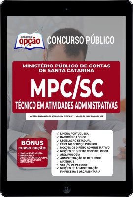 Apostila MPC-SC em PDF - Técnico em Atividades Administrativas