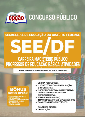 Apostila SEDF - Carreira Magistério Público - Professor de Educação Básica: Atividades