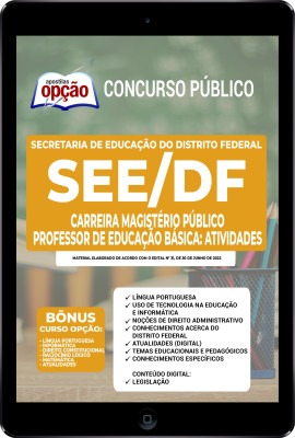 Apostila SEDF em PDF - Carreira Magistério Público - Professor de Educação Básica: Atividades