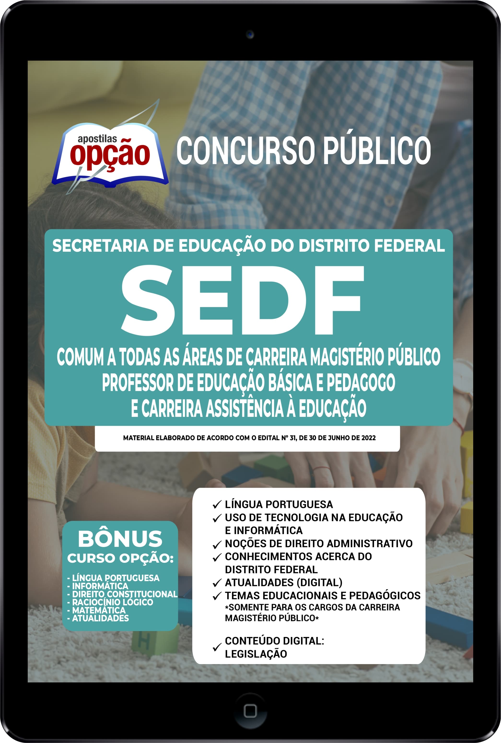 Apostila SEDF PDF Comum Magistério Público 2022