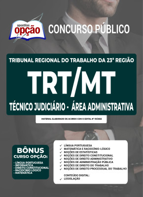 Apostila TRT-MT - Técnico Judiciário - Área Administrativa