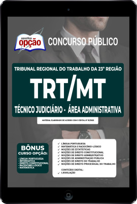 Apostila TRT-MT em PDF - Técnico Judiciário - Área Administrativa