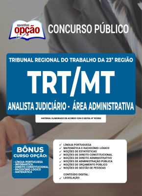 Apostila TRT-MT - Analista Judiciário - Área Administrativa