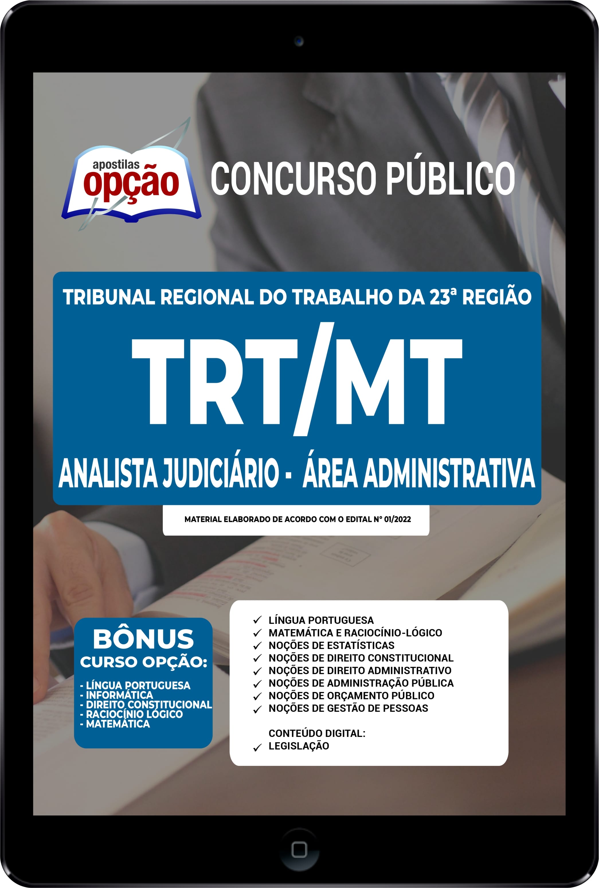 Apostila TRT-MT PDF - Analista Judiciário - Área Administrativa 2022