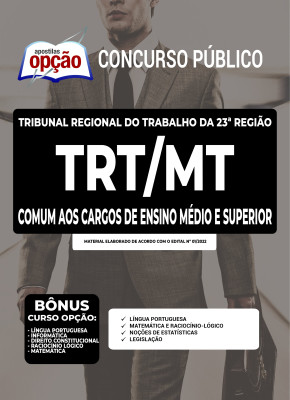 Apostila TRT-MT - Comum aos Cargos de Ensino Médio e Superior