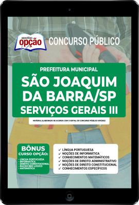 Apostila Prefeitura de São Joaquim da Barra - SP em PDF - Serviços Gerais III