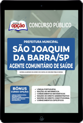 Apostila Prefeitura de São Joaquim da Barra - SP em PDF - Agente Comunitário de Saúde