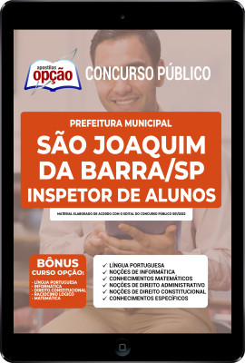 Apostila Prefeitura de São Joaquim da Barra - SP em PDF - Inspetor de Alunos - CANCELADO