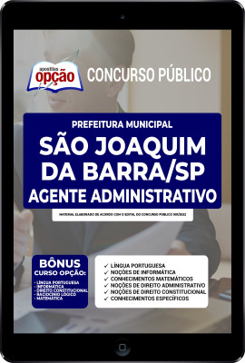 Apostila Prefeitura de São Joaquim da Barra - SP em PDF - Agente Administrativo
