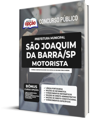 Apostila Prefeitura de São Joaquim da Barra - SP - Motorista