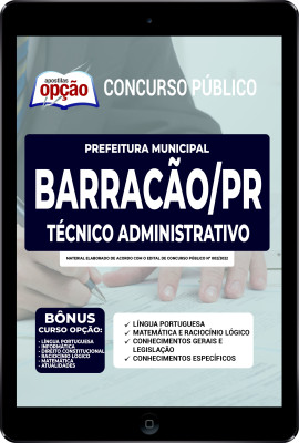 Apostila Prefeitura de Barracão - PR em PDF - Técnico Administrativo