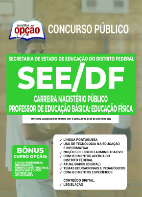 Apostila SEE-DF - Carreira Magistério Público - Professor de Educação Básica: Educação Física