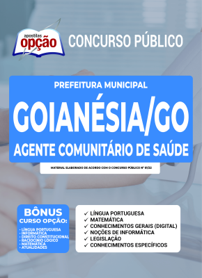 Apostila Prefeitura de Goianésia - GO - Agente Comunitário de Saúde