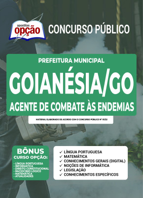 Apostila Prefeitura de Goianésia - GO - Agente de Combate às Endemias