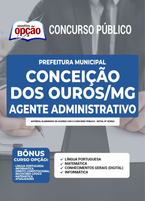 Apostila Prefeitura de Conceição dos Ouros - MG - Agente Administrativo