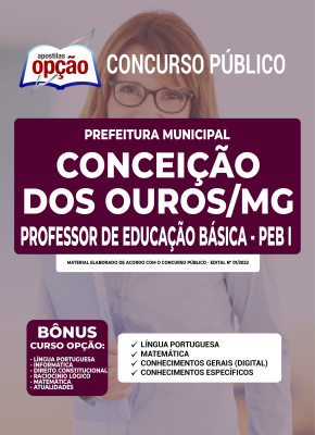 Apostila Prefeitura de Conceição dos Ouros - MG - Professor de Educação Básica - PEB I