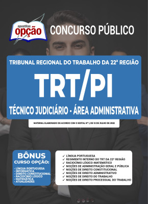 Apostila TRT-PI - Técnico Judiciário - Área Administrativa