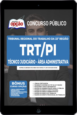 Apostila TRT-PI em PDF - Técnico Judiciário - Área Administrativa