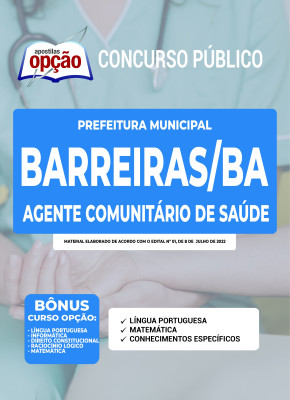 Apostila Prefeitura de Barreiras - BA - Agente Comunitário de Saúde