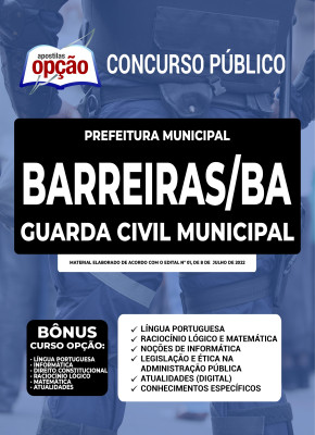 Apostila Prefeitura de Barreiras - BA - Guarda Civil Municipal