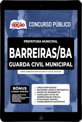 Apostila Prefeitura de Barreiras - BA em PDF - Guarda Civil Municipal