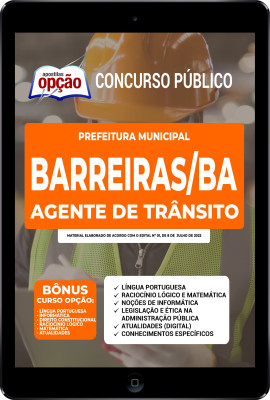 Apostila Prefeitura de Barreiras - BA em PDF - Agente de Trânsito